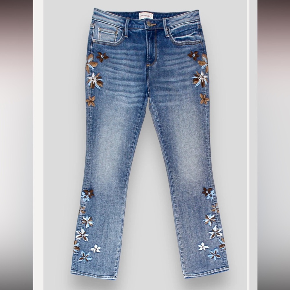 DRIFTWOOD Kelly Boot Cut Indigo Detached Jeans NWT‎ Sz: 24/32 inseam